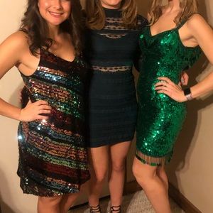 Lulus green long sleeve green dress